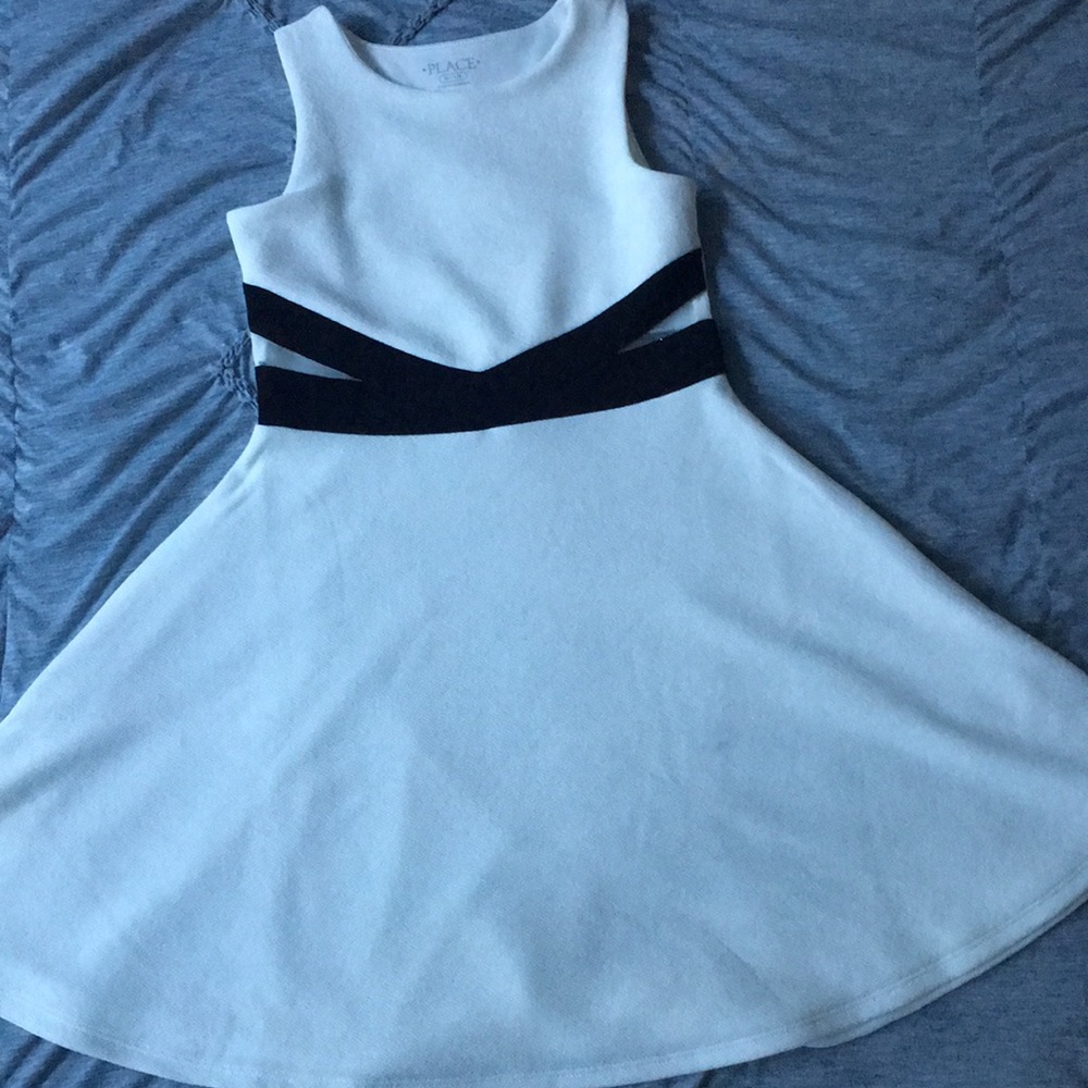 Children’s white and black dress